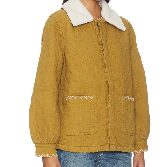 Seventy + Mochi Frida Sherpa Collar Quilted Jacket - Size Small NWT - Picture 3 of 15